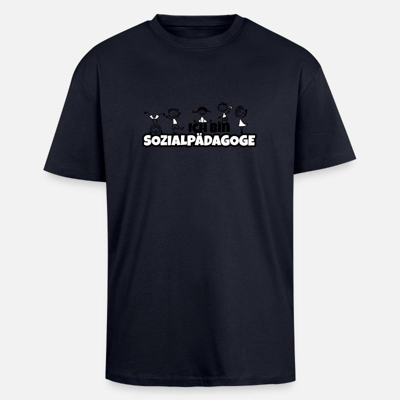 ich bin sozialpädagoge - Oversized Heavyweight Unisex T-Shirt - French Navy
