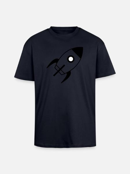 spaceship - Unisex Oversized Heavyweight T-shirt - french navy