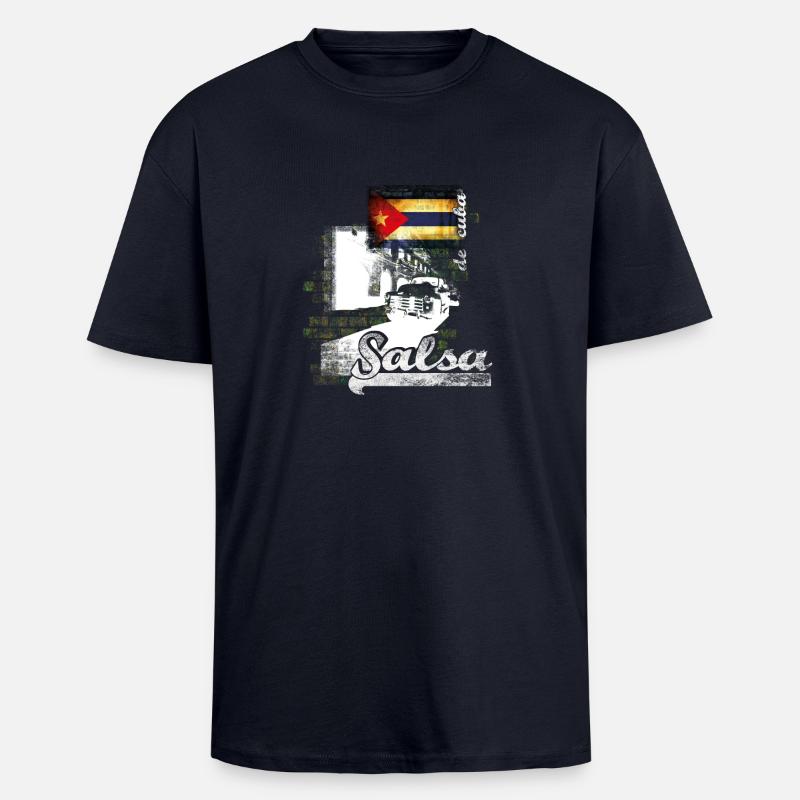 kl_salsa12 - Oversized Heavyweight Unisex T-Shirt - French Navy
