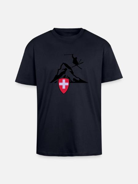 matterhorn zermatt Switzerland - Unisex Oversized Heavyweight T-shirt - french navy