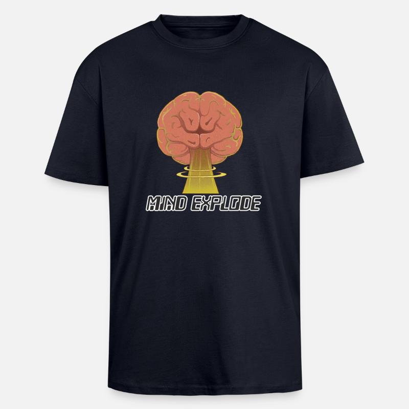 mind explode - Oversized Heavyweight Unisex T-Shirt - French Navy