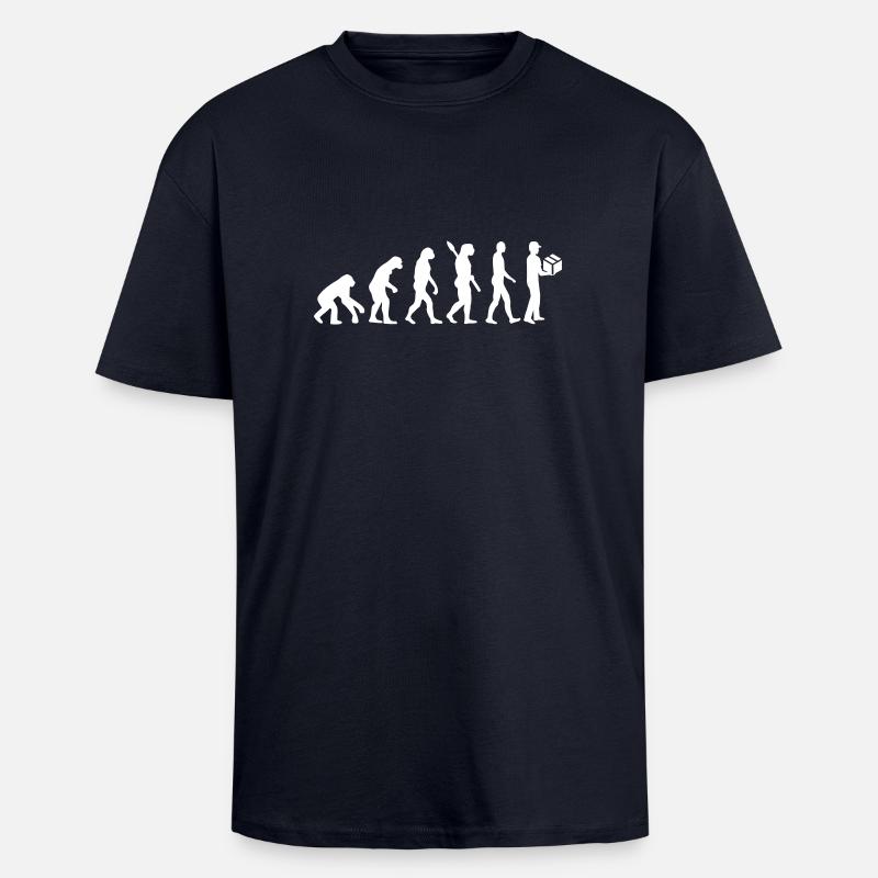 Evolution delivery man - Unisex Oversized Heavyweight T-shirt - french navy
