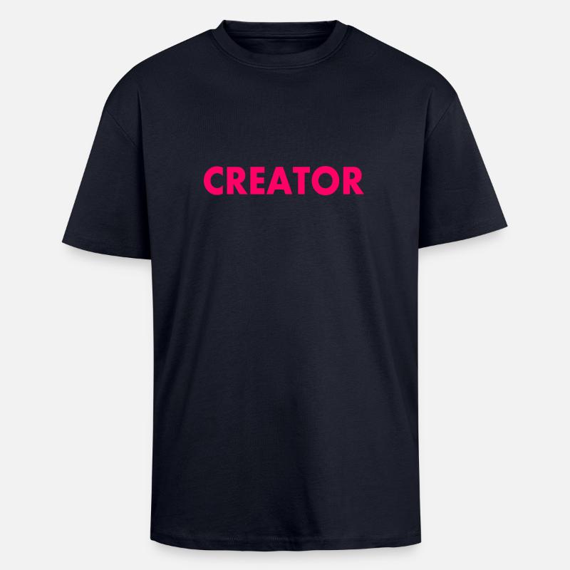 Creator - Oversized Heavyweight Unisex T-Shirt - French Navy