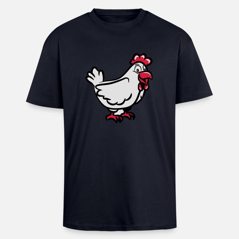 Huhn süss - Oversized Heavyweight Unisex T-Shirt - French Navy