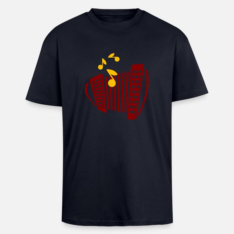 Harmonika - Oversized Heavyweight Unisex T-Shirt - French Navy