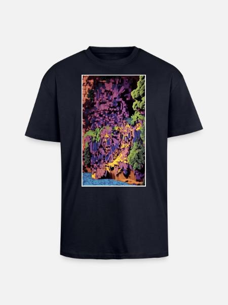 1990 Coast - Oversized Heavyweight Unisex T-Shirt - French Navy