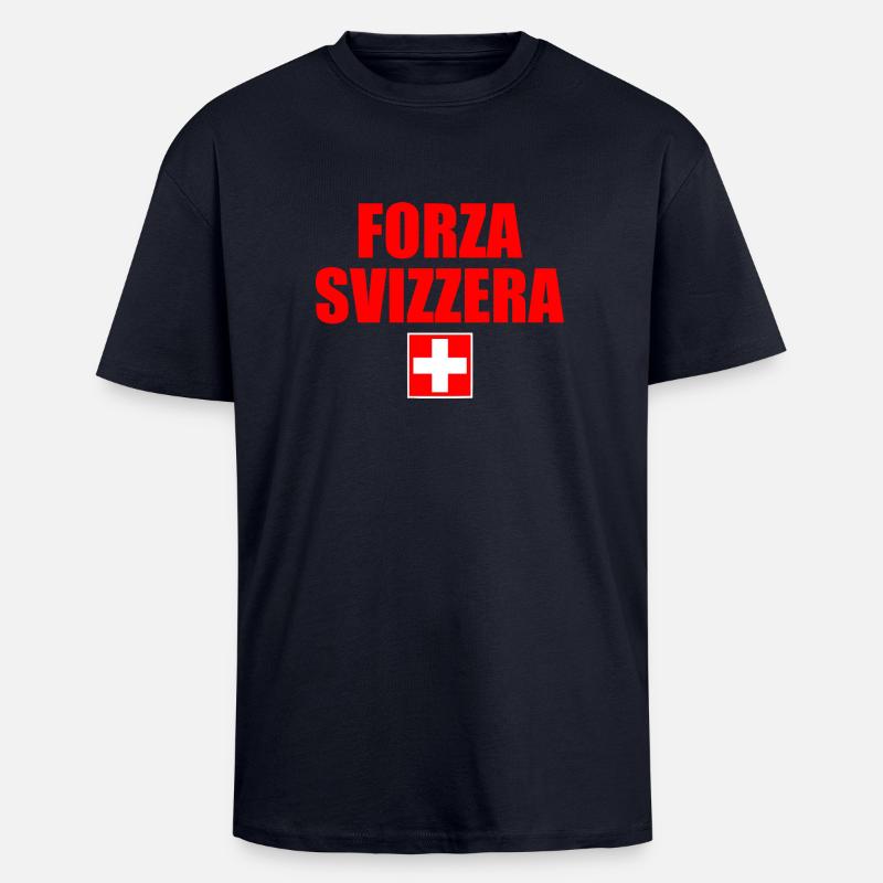 Schweizer Stärke - Oversized Heavyweight Unisex T-Shirt - French Navy