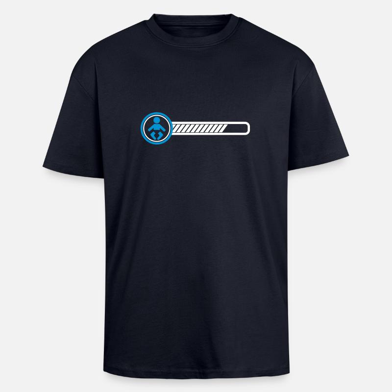 baby loading - Oversized Heavyweight Unisex T-Shirt - French Navy