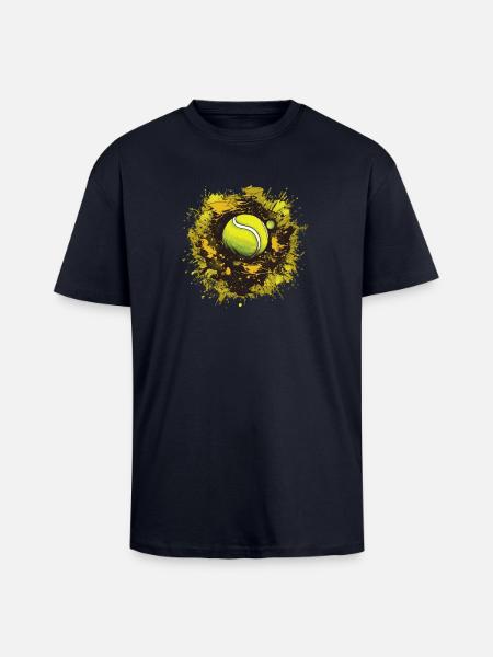 Tennis ball - Unisex Oversized Heavyweight T-shirt - french navy