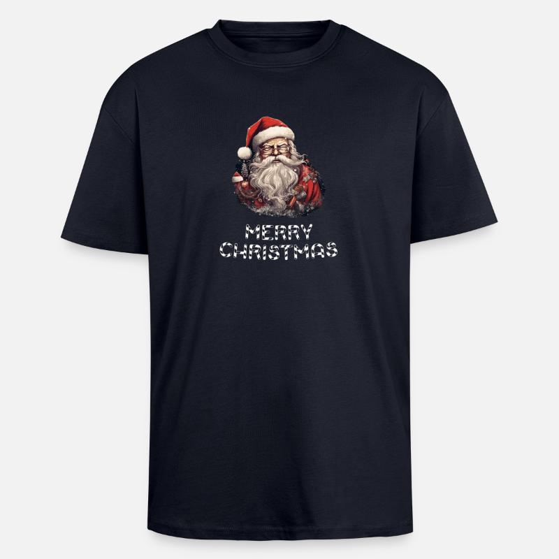 Weihnachtsmann - Marry Christmas - Oversized Heavyweight Unisex T-Shirt - French Navy