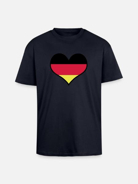 Germany Deutschland - Unisex Oversized Heavyweight T-shirt - french navy