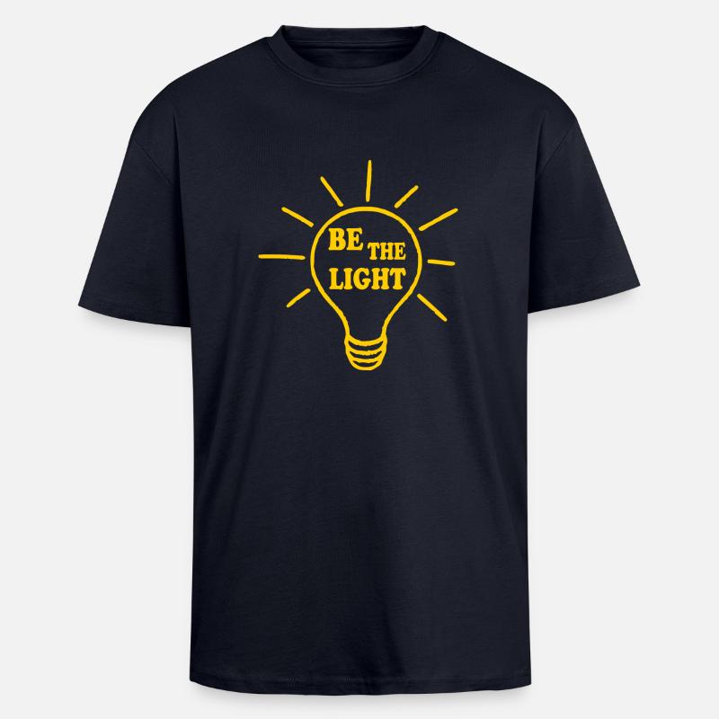 Be the light - Oversized Heavyweight Unisex T-Shirt - French Navy