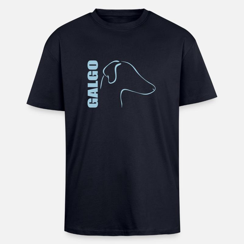 GALGO PROFIL - Oversized Heavyweight Unisex T-Shirt - French Navy