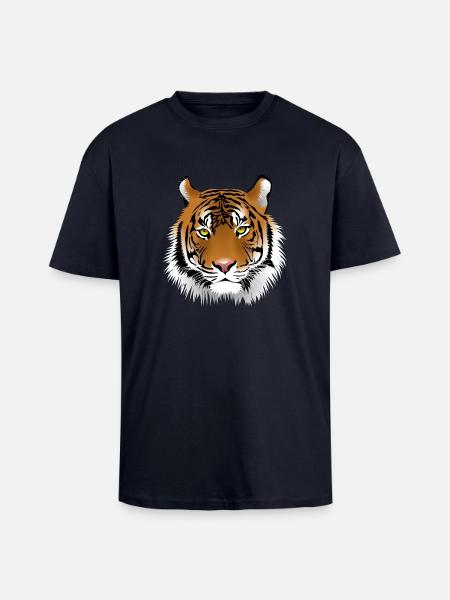 Big tiger - Unisex Oversized Heavyweight T-shirt - french navy