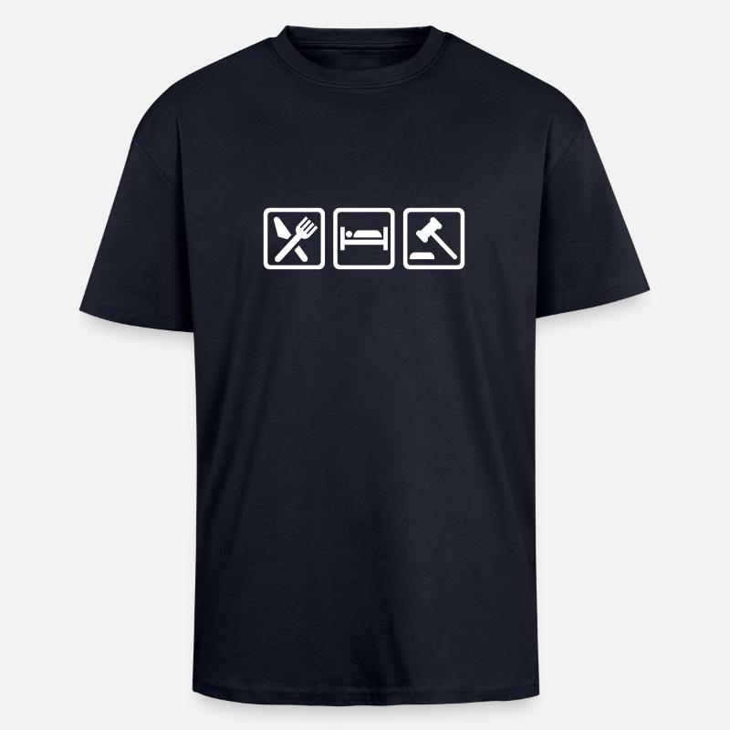 Richter - Oversized Heavyweight Unisex T-Shirt - French Navy