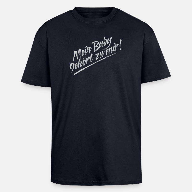 Mon bébé - T-shirt unisexe oversize épais - bleu marine