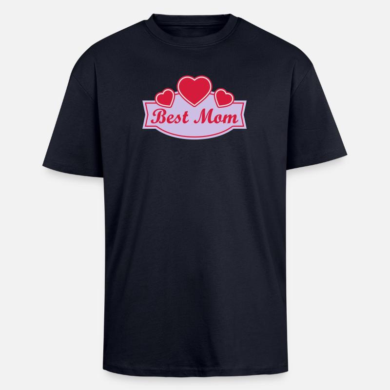 Best Mom - Oversized Heavyweight Unisex T-Shirt - French Navy