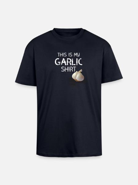 Garlic statement - Unisex Oversized Heavyweight T-shirt - french navy