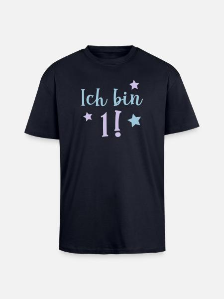Ich bin 1! - Oversized Heavyweight Unisex T-Shirt - French Navy