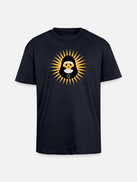 Nonne - Oversized Heavyweight Unisex T-Shirt - French Navy
