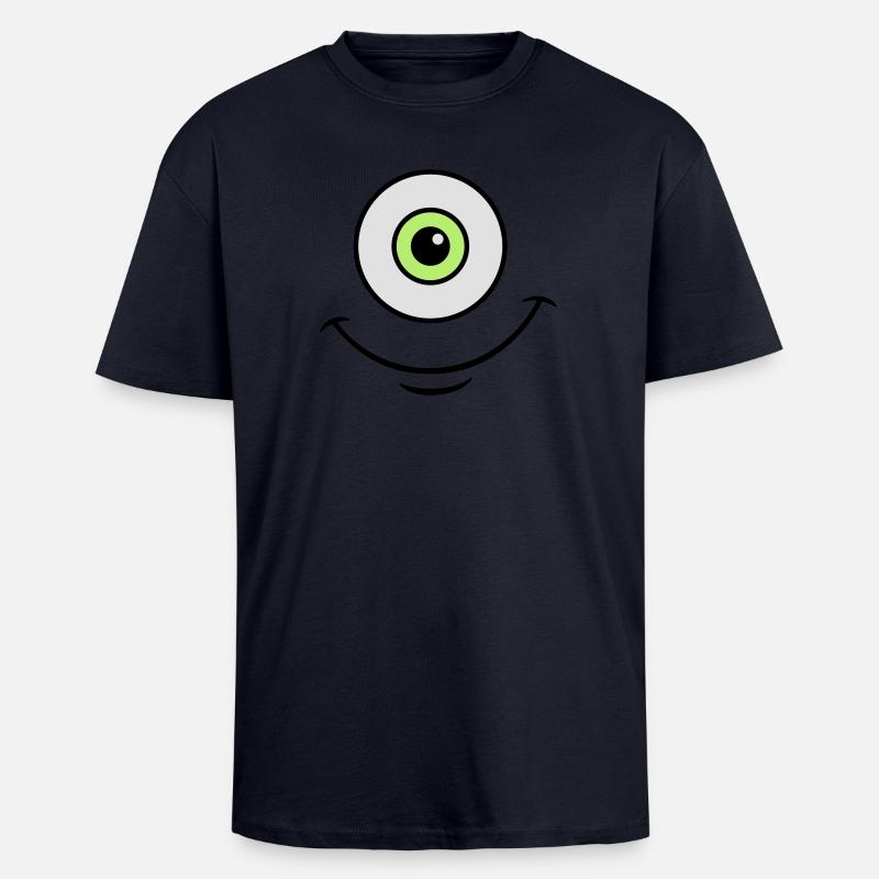 Monster eye - Oversized Heavyweight Unisex T-Shirt - French Navy