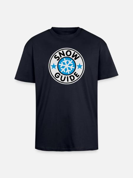 Snow Guide - Oversized Heavyweight Unisex T-Shirt - French Navy