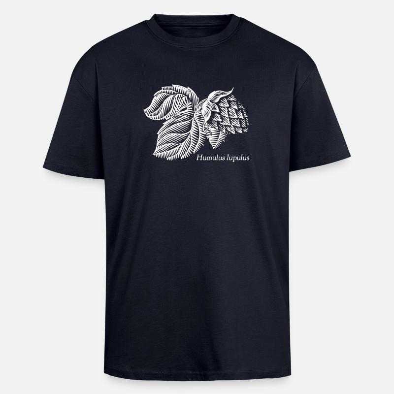 Humulus lupulus Let's get hoppy - Unisex Oversized Heavyweight T-shirt - french navy