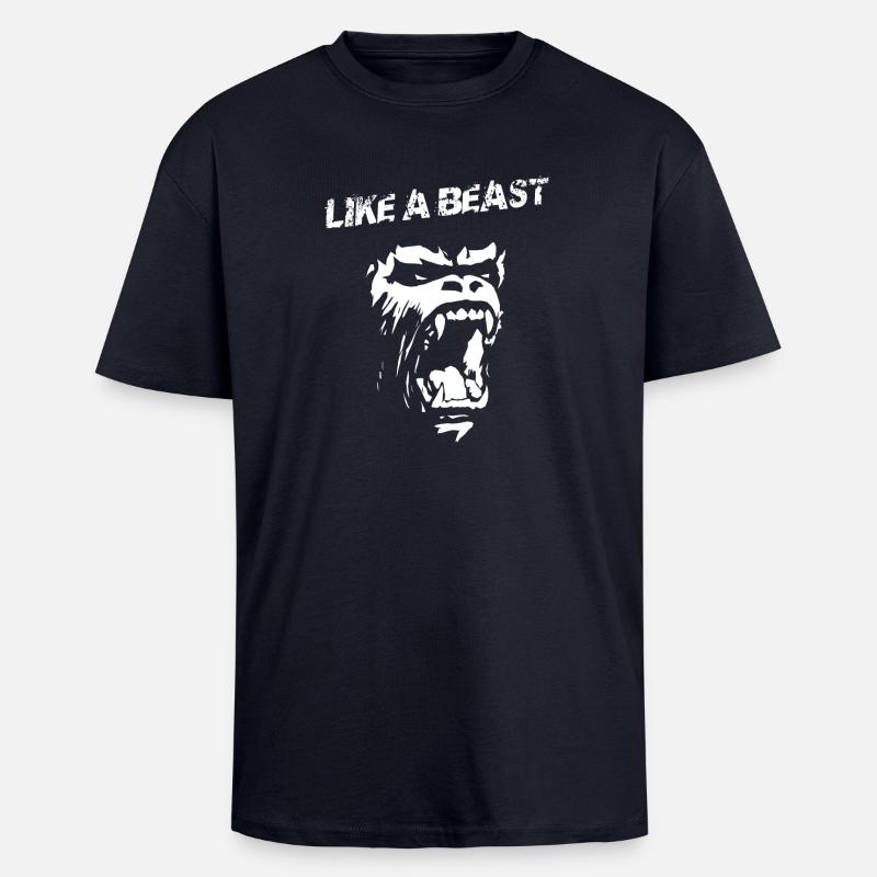 like a beast - Unisex Oversized Heavyweight T-shirt - french navy