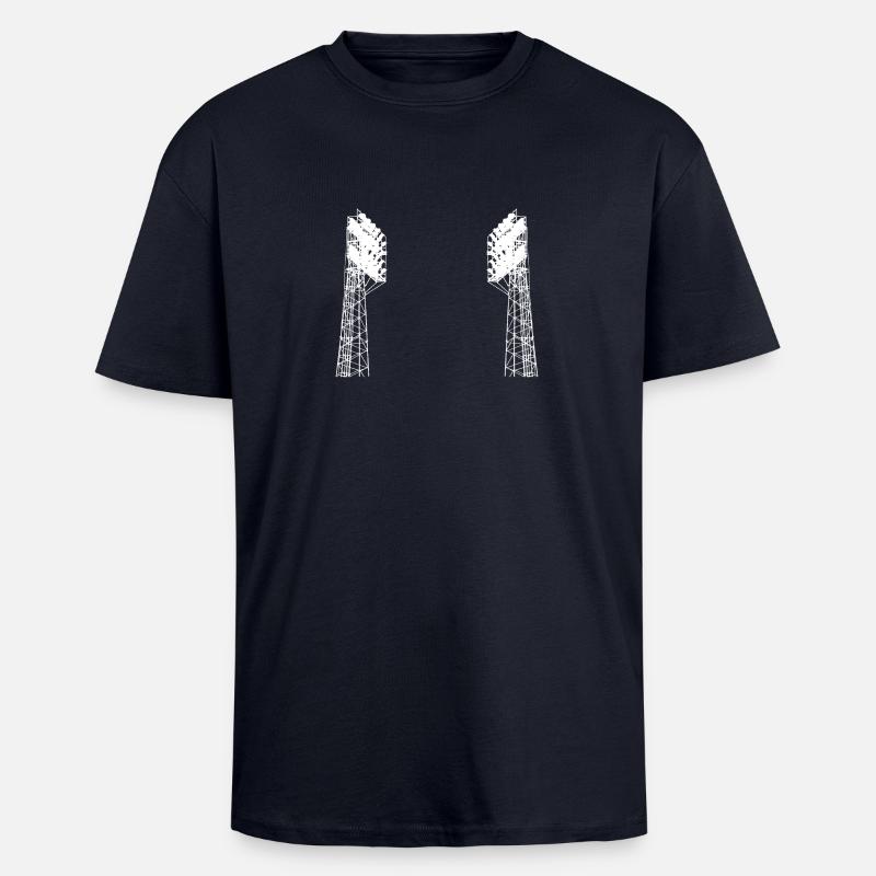 Projecteurs - T-shirt unisexe oversize épais - bleu marine