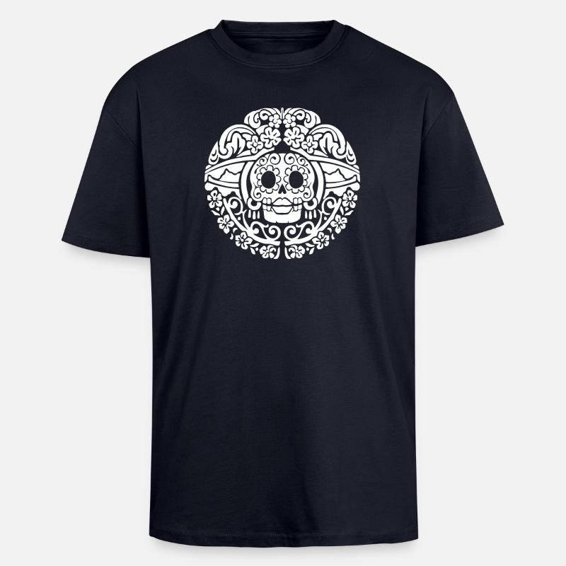Catrinas Schädel - Oversized Heavyweight Unisex T-Shirt - French Navy