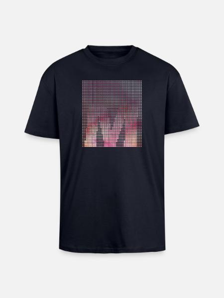 Lettre M, nom, lettre M - T-shirt unisexe oversize épais - bleu marine