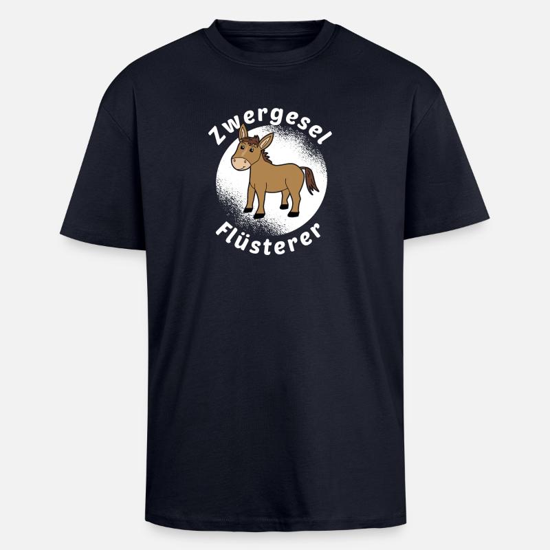 Zwergesel Flüsterer Miniesel Esel Muli Geschenk - Oversized Heavyweight Unisex T-Shirt - French Navy