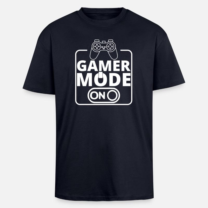 Gamer Mode On Controller Logo - Unisex Oversized Heavyweight T-shirt - french navy