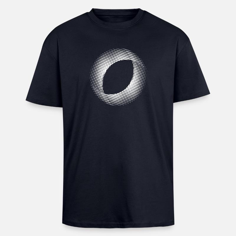 dotted, oval art white - Unisex Oversized Heavyweight T-shirt - french navy