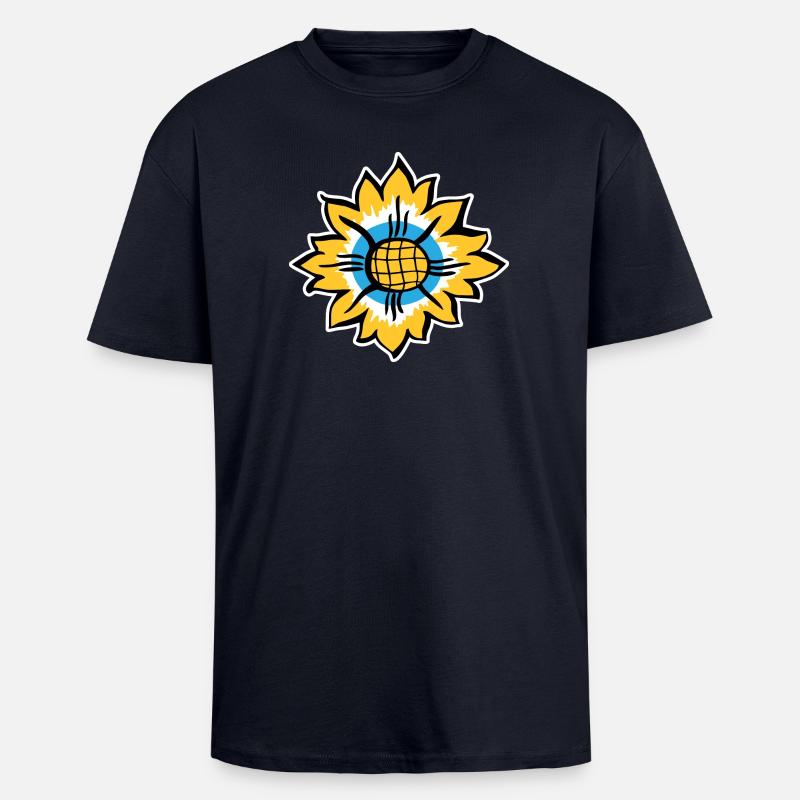 Sonnenblume - Oversized Heavyweight Unisex T-Shirt - French Navy