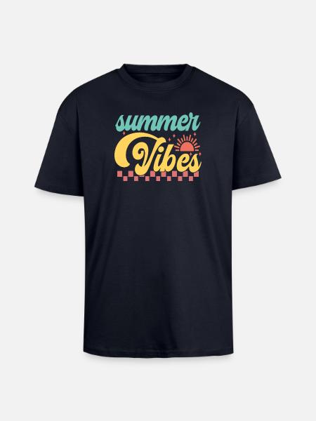 Sommer am Meer mit Sommerstimmung - Oversized Heavyweight Unisex T-Shirt - French Navy