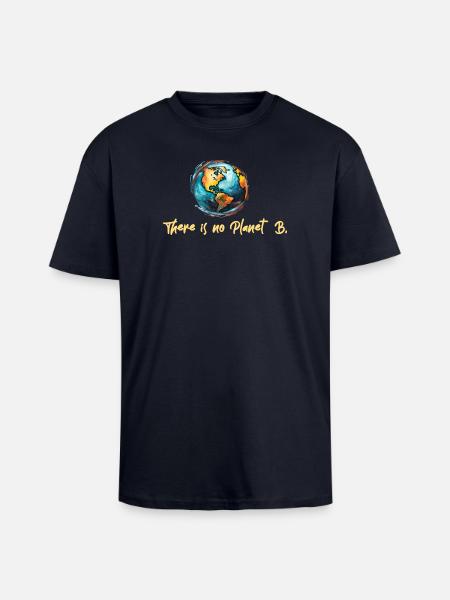 The is no Planet B - Unisex Oversized Heavyweight T-shirt - french navy