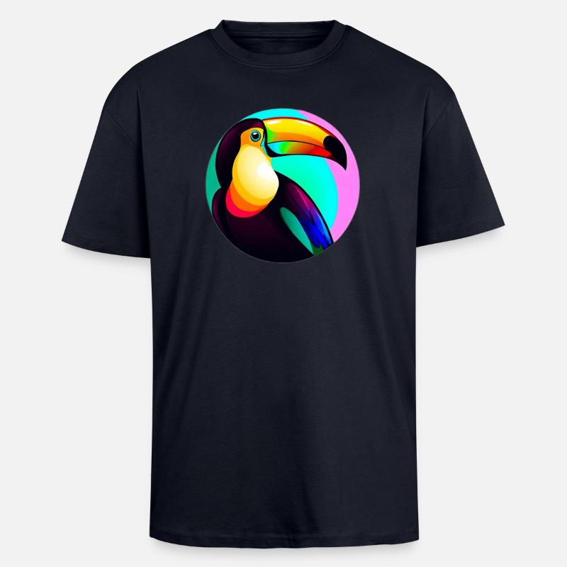 Tukan - Oversized Heavyweight Unisex T-Shirt - French Navy