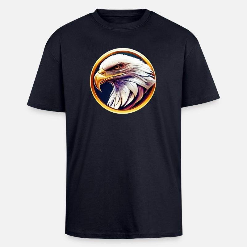 Bald eagle - Unisex Oversized Heavyweight T-shirt - french navy