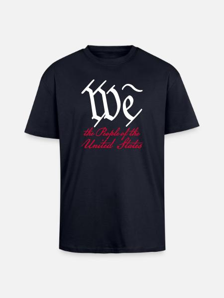 Nous, le Peuple, 2 (sombre) - T-shirt unisexe oversize épais - bleu marine