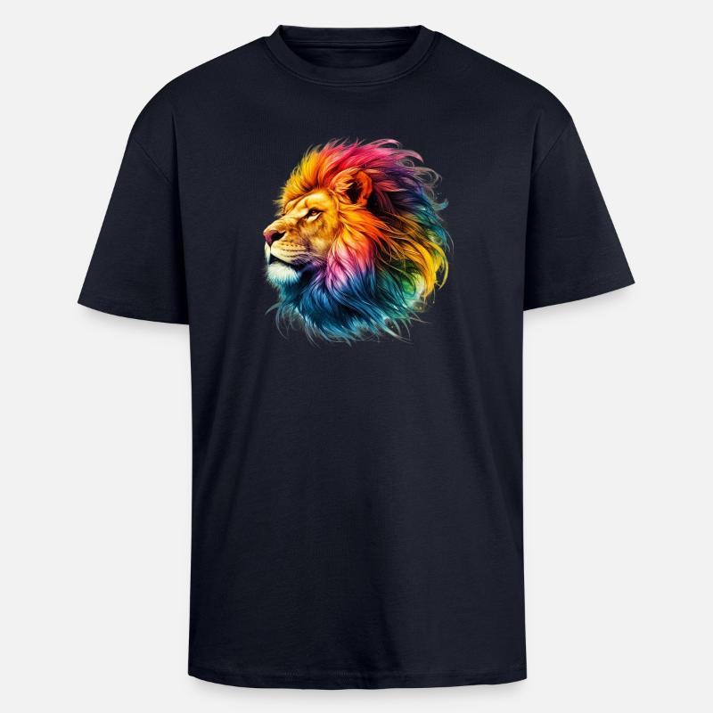 Löwe - Oversized Heavyweight Unisex T-Shirt - French Navy