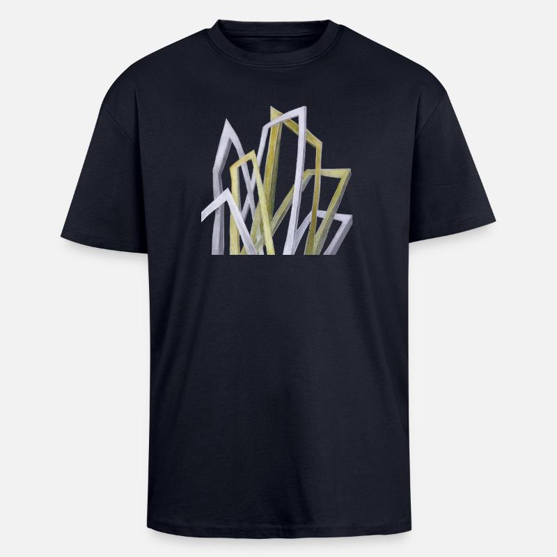 Abstrakte Formen - Oversized Heavyweight Unisex T-Shirt - French Navy