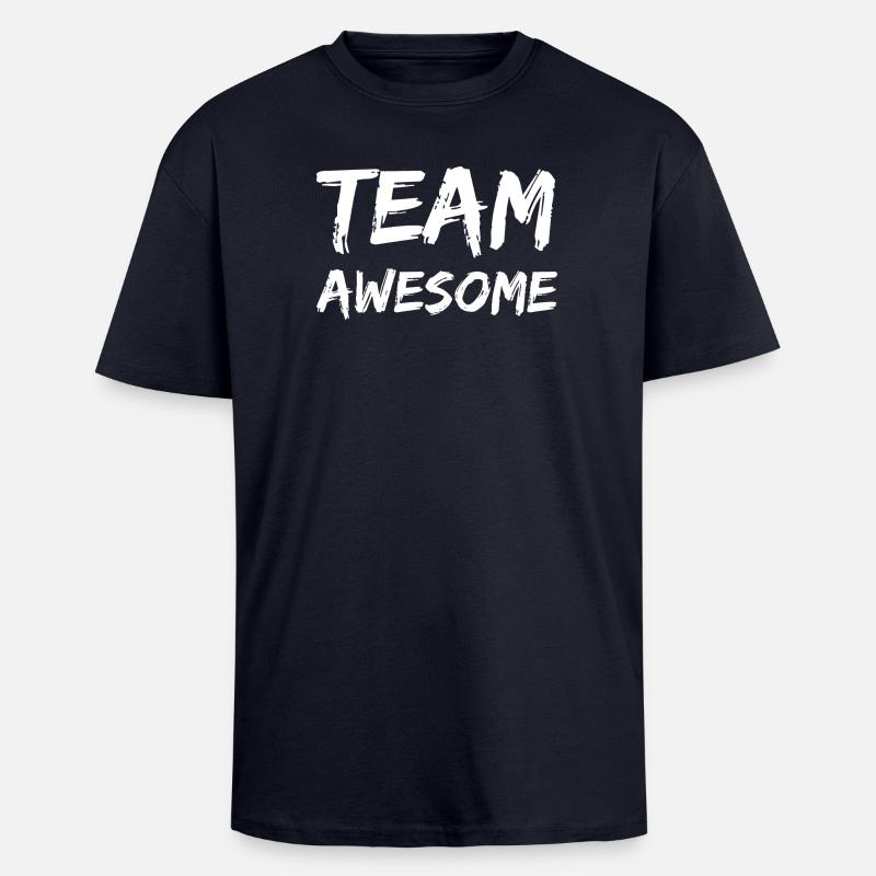 Team Awesome Schriftzug - Oversized Heavyweight Unisex T-Shirt - French Navy