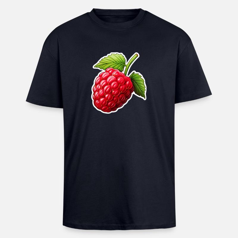 Himbeere einzeln - Oversized Heavyweight Unisex T-Shirt - French Navy