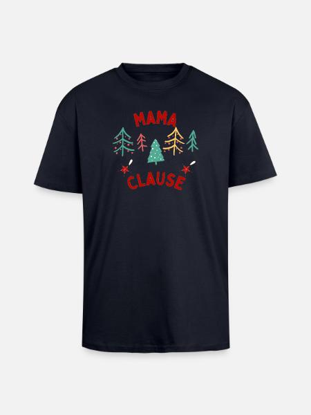Weihnachtsdekoration mit Mama Claus - Oversized Heavyweight Unisex T-Shirt - French Navy
