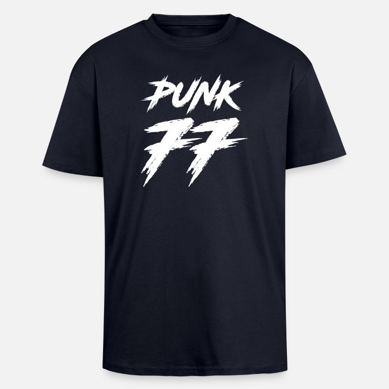 PUNK - Oversized Heavyweight Unisex T-Shirt - French Navy