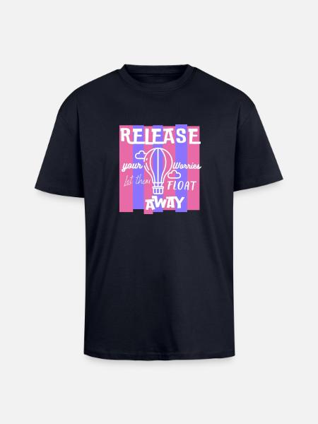 Release Your Worries Float Away - Unisex Oversized Heavyweight T-shirt - french navy