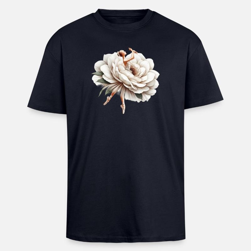 Ballet dancer with tutu - Unisex Oversized Heavyweight T-shirt - french navy