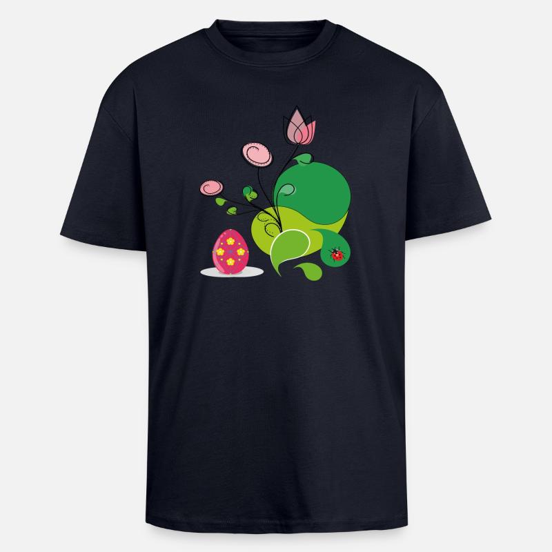 Ostergruß - Oversized Heavyweight Unisex T-Shirt - French Navy