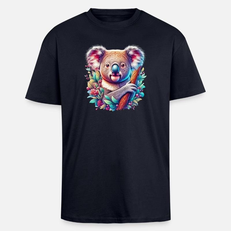 Koala - Unisex Oversized Heavyweight T-shirt - french navy